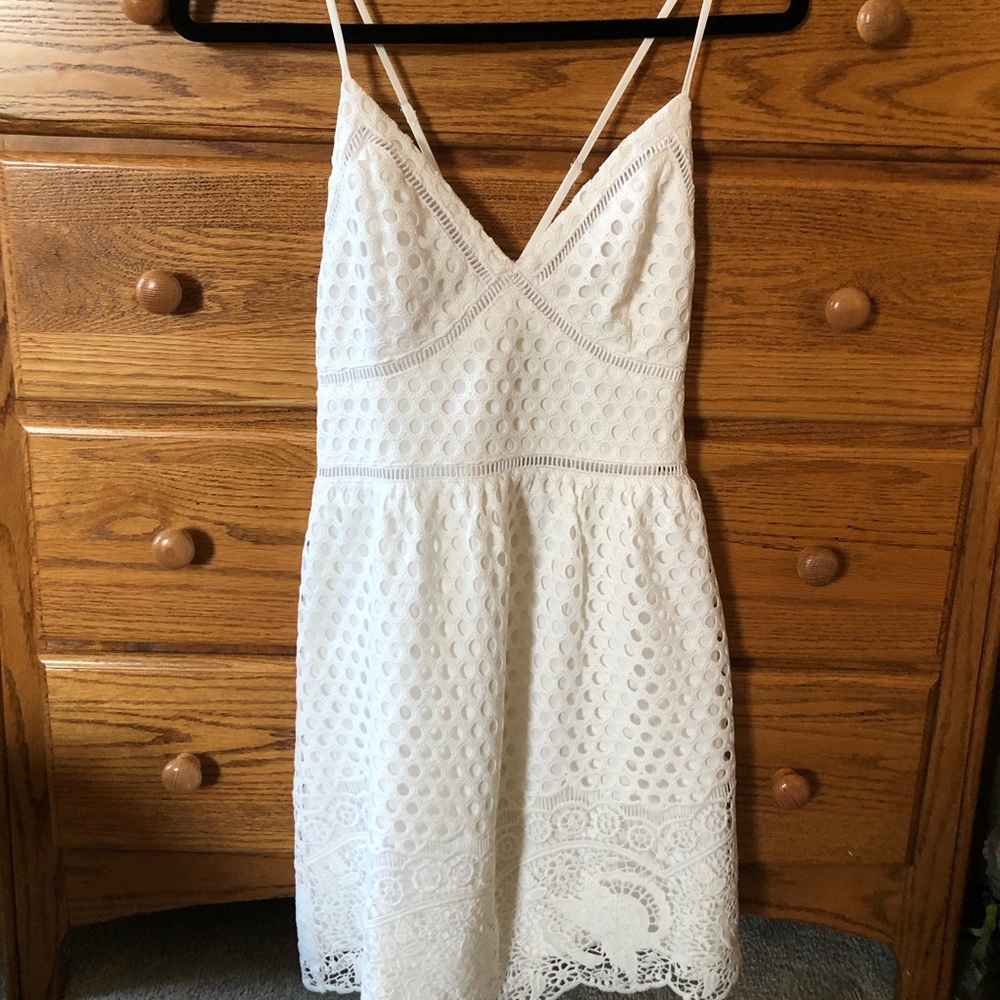 White, lace dress from Abercrombie & Fitch!